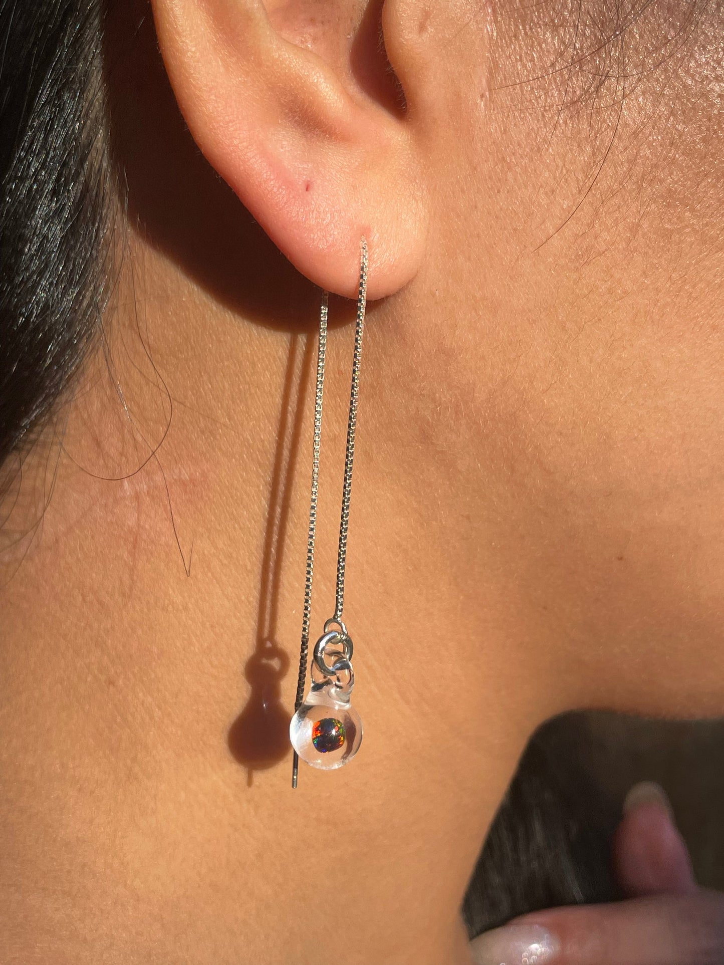 Opal Threader Earrings