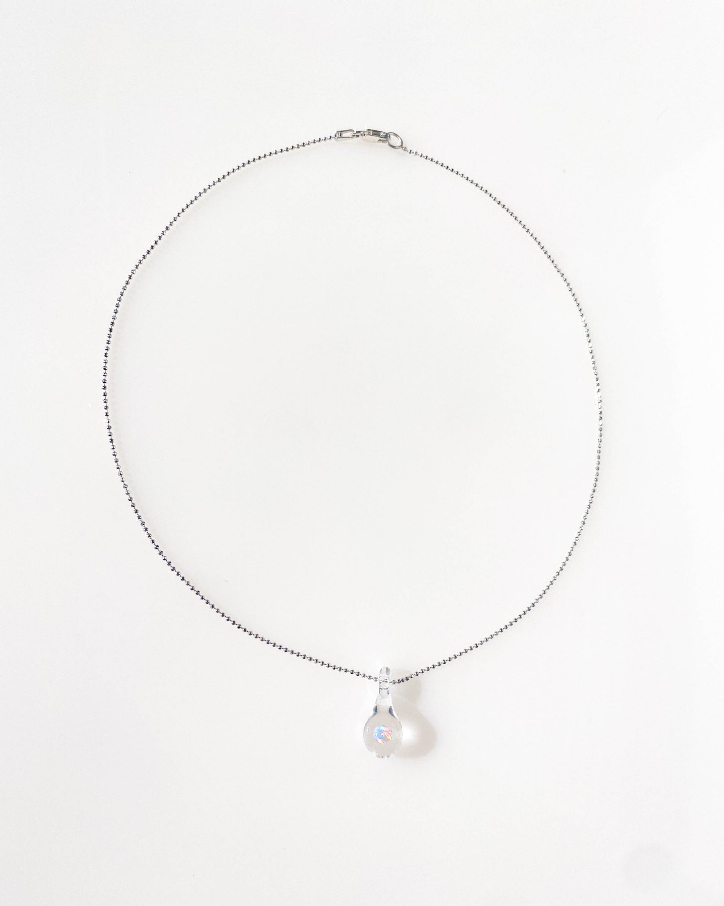 Opal Tear Drop Glass Necklace