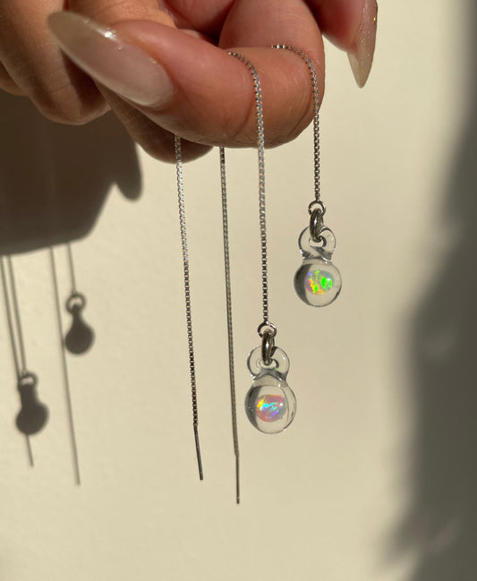 Opal Threader Earrings