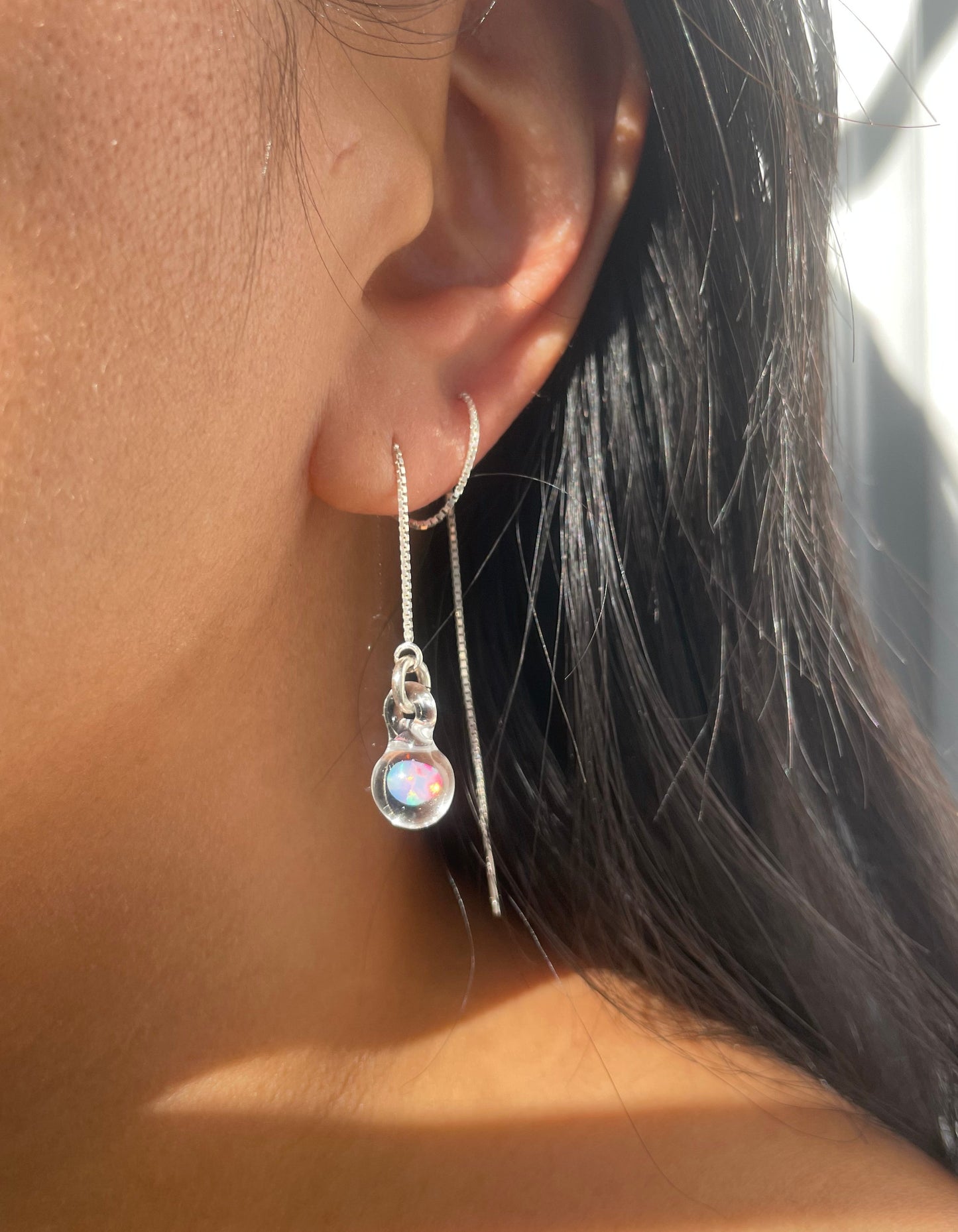 Opal Threader Earrings